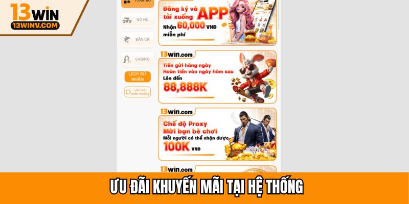 Ưu đãi khuyến mãi tại hệ thống